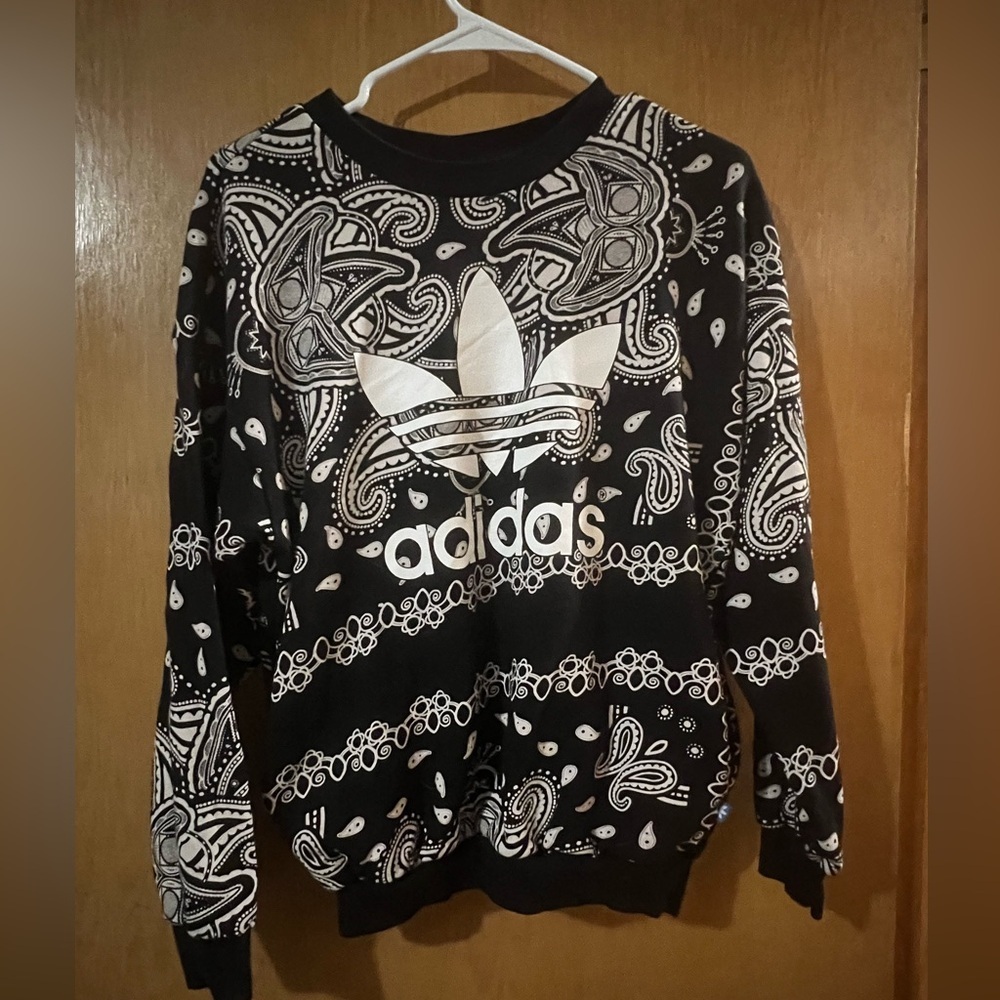 Adidas Rare Vintage Adidas Paisley Threefoil AOP crewneck​​